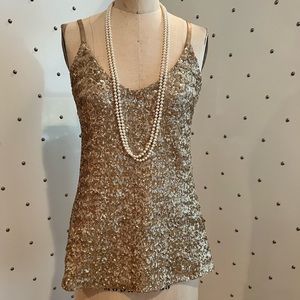 Gold Sequin Top vintage